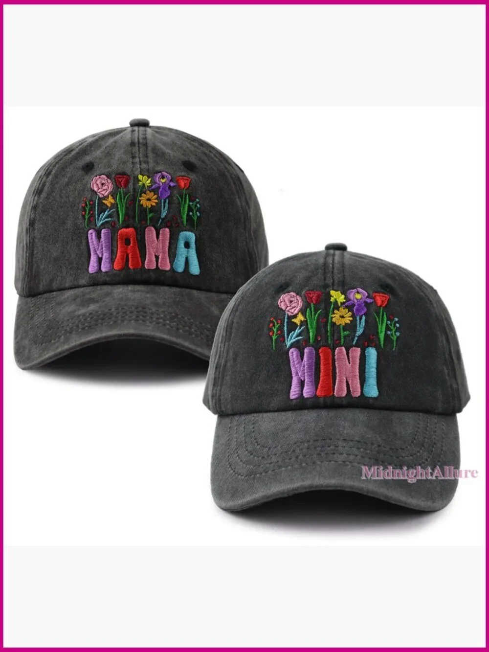 Mama and Mini Matching Baseball Caps Set - 2 Pack Cotton